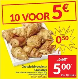 Intermarché Chocoladebroodjes of croissants aanbieding