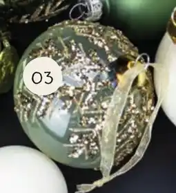 Horta Transparante Glazen Kerstbal met Gouden Decoratie aanbieding