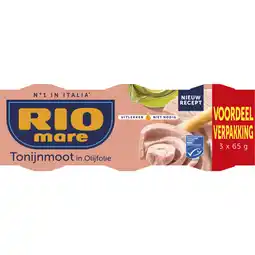 Albert Heijn Rio Mare Tonijnmoot in olijfolie 3-pack aanbieding
