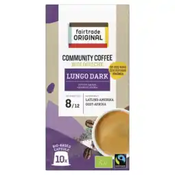 Albert Heijn Fairtrade Original Community coffee lungo dark capsules aanbieding