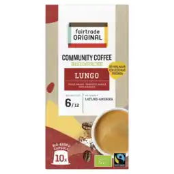 Albert Heijn Fairtrade Original Community coffee lungo capsules aanbieding
