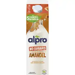 Albert Heijn Alpro Amandeldrink zonder suikers gekoeld aanbieding