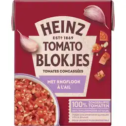 Albert Heijn Heinz Tomaten blokjes met knoflook aanbieding