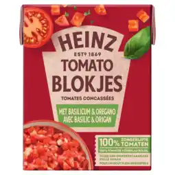 Albert Heijn Heinz Tomaten blokjes basilicum & oregano aanbieding