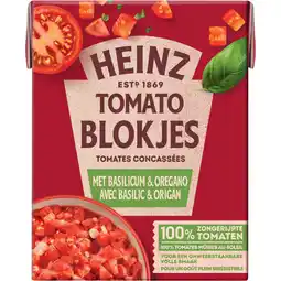Albert Heijn Heinz Tomaten blokjes basilicum & oregano aanbieding