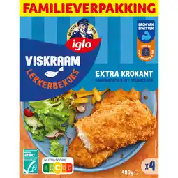 Albert Heijn Iglo Viskraam lekkerbekjes familieverpakking aanbieding