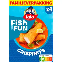 Albert Heijn Iglo Fish&fun crispino's familieverpakking aanbieding