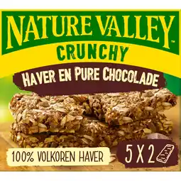 Albert Heijn Nature Valley Crunchy haver en pure chocolade repen aanbieding