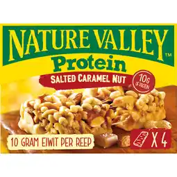 Albert Heijn Nature Valley Protein salted caramel nut repen aanbieding