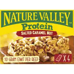 Albert Heijn Nature Valley Protein salted caramel nut repen aanbieding