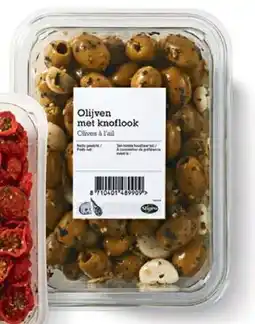 Sligro Tapas groene olijven met knoflook aanbieding