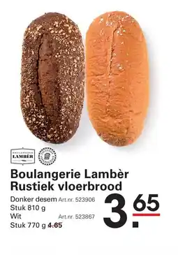Sligro Boulangerie Lambèr Rustiek vloerbrood aanbieding