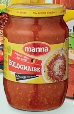 Sligro Manna bolognaisesaus extra aanbieding