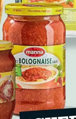 Sligro Manna bolognaisesaus groenten aanbieding