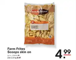 Sligro Farm frites scoops skin on aanbieding