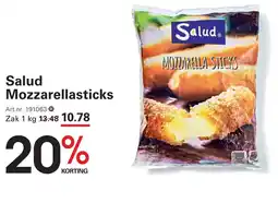 Sligro Salud mozzarellasticks aanbieding