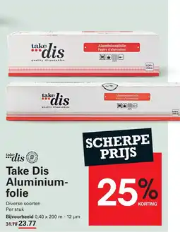 Sligro Take Dis Aluminium- folie aanbieding