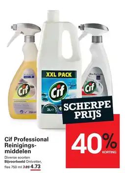 Sligro Cif Professional Reinigings- middelen aanbieding