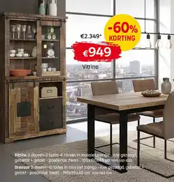 Gaverzicht Vitrine aanbieding