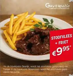 Gaverzicht Stoofvlees + friet aanbieding
