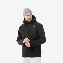 Decathlon Warme en waterdichte ski-jas snowboardjas heren JKT 500 zwart aanbieding