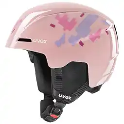 Decathlon UVEX Viti roze puzzel kinderskihelm 51-55 cm aanbieding