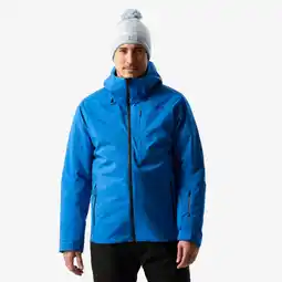 Decathlon Warme en waterdichte ski-jas snowboardjas heren JKT 500 blauw aanbieding