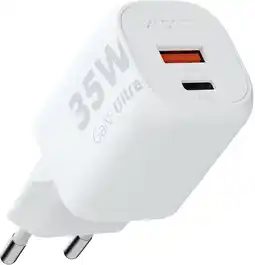Decathlon Xtorm 35W GaN2 Ultra Thuislader - USB-C en USB-A - Wit aanbieding