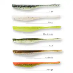 Decathlon SOFTBAIT FINESS MET LOKMIDDEL WXM YUBARI FINSS 130 CHARTREUSE aanbieding