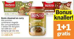 Albert Heijn Bosto steamed en curry aanbieding