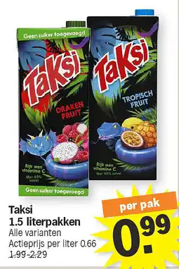 Albert Heijn Taksi 1.5 literpakken aanbieding