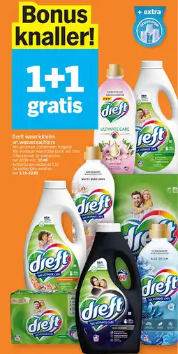 Albert Heijn Dreft wasmiddelen en wasverzachters aanbieding