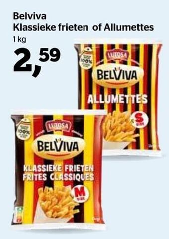 Spar Belviva klassieke frieten of allumettes aanbieding