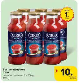 Carrefour Set tomatenpuree Cirio aanbieding