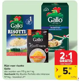 Carrefour Rijst voor risotto Gallo aanbieding