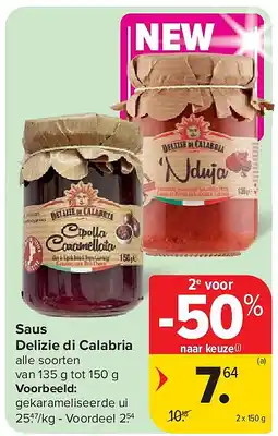 Carrefour Saus Delizie di Calabria aanbieding