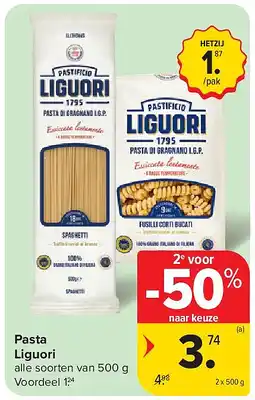 Carrefour Pasta Liguori aanbieding