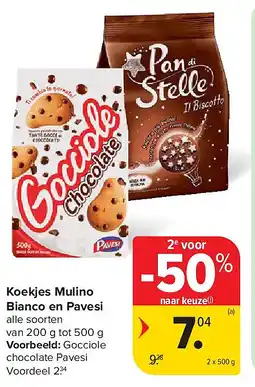 Carrefour Koekjes Mulino Bianco en Pavesi aanbieding