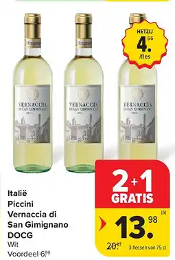 Carrefour Italië Piccini Vernaccia di San Gimignano DOCG aanbieding