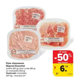 Carrefour Fijne vleeswaren Negroni Essentiel aanbieding