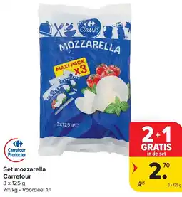 Carrefour Set mozzarella Carrefour aanbieding