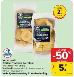 Carrefour Verse pasta Traiteur Trattoria Carrefour aanbieding