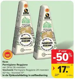 Carrefour Kaas Parmigiano Reggiano aanbieding