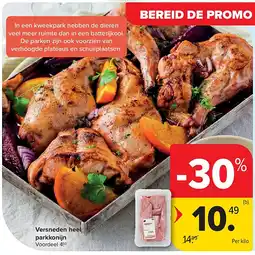 Carrefour Versneden heel parkkonijn aanbieding