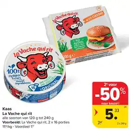Carrefour Kaas La Vache qui rit aanbieding