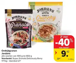 Carrefour Ontbijtgranen Jordans aanbieding
