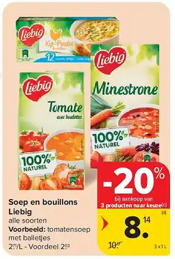 Carrefour Soep en bouillons Liebig aanbieding