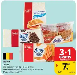 Carrefour Wafels Lotus aanbieding