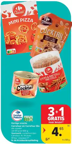 Carrefour Hartige snacks Carrefour en Carrefour Bio aanbieding