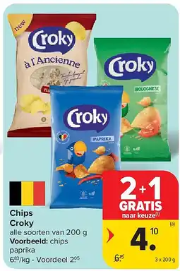 Carrefour Chips Croky aanbieding